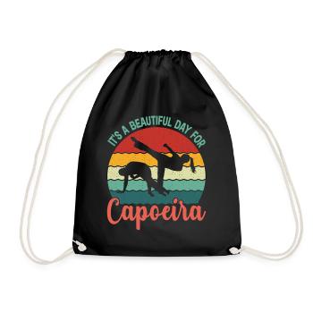It's a beautiful day for Capoeira - Drawstring Bag - black - Front