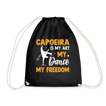 Capoeira ist meine Kunst, mein Tanz, meine Freiheit - Turnbeutel - Schwarz - Vorne
