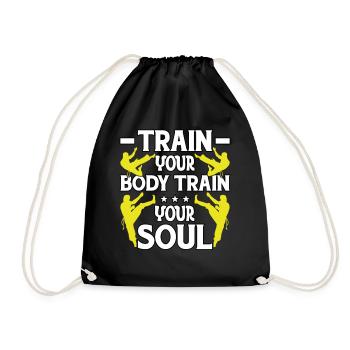 Train your Body train your Soul - Drawstring Bag - black - Front