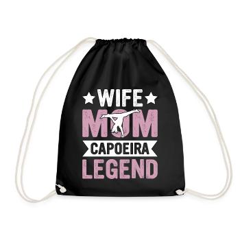 Ehefrau Mama Capoeira Legende - Turnbeutel - Schwarz - Vorne
