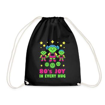 Nostalgic Huggable Friends 80s Adorable Toys - Drawstring Bag - black - Front