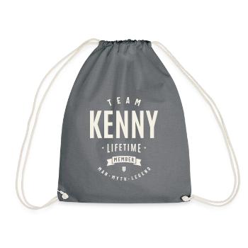Team Kenny Lebenslanges Mitglied Lustiger Name Kenny - Turnbeutel - Grau - Vorne
