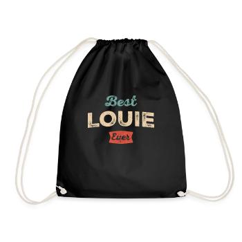 Bester Louie aller Zeiten Lustiger Name Louie - Turnbeutel - Schwarz - Vorne
