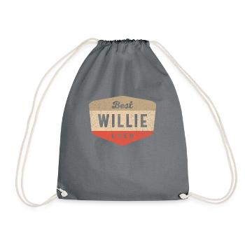 Bester Willie aller Zeiten Lustiger Name Willie - Turnbeutel - Grau - Vorne