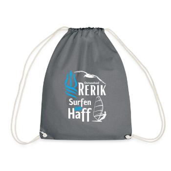 Rerik surfing at the lagoon-Baltic Sea resort Rerik-Salzhaff - Drawstring Bag - grey - Front