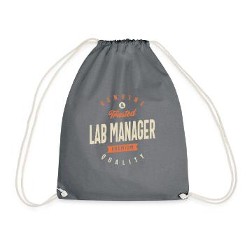 Funny Job Occupation - Lab Manager - Drawstring Bag - grey - Front