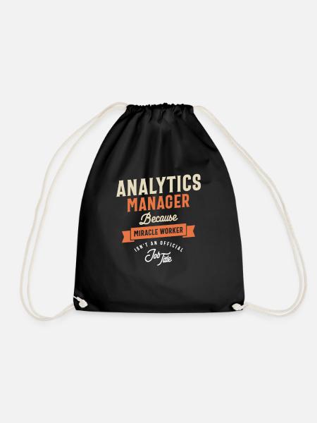Lustiger Beruf - Analytics Manager - Turnbeutel - Schwarz