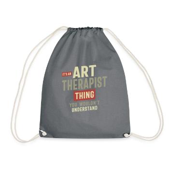 Art Therapist - Drawstring Bag - grey - Front