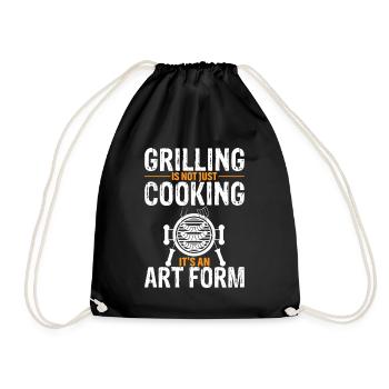 Grillen ist nicht nur Kochen, es ist eine Kunstform. - Turnbeutel - Schwarz - Vorne