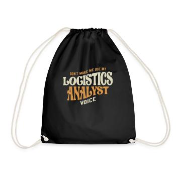 Proud Logistics Analyst - Drawstring Bag - black - Front