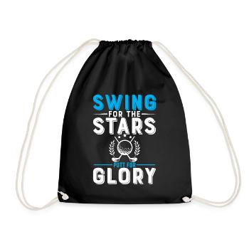 Swing pour les étoiles, Putt pour la gloire. - Sac de sport léger - noir - Devant