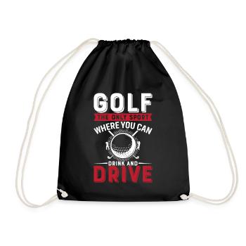 Le golf : le seul sport où l’on peut boire et conduire - Sac de sport léger - noir - Devant