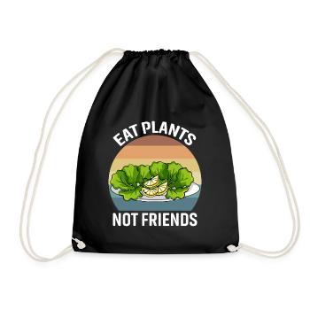 Mangez des plantes, pas des amis - Sac de sport léger - noir - Devant