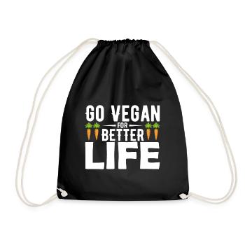 Devenez végétalien pour une vie meilleure - Sac de sport léger - noir - Devant