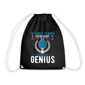 Au tennis de table, chaque coup est un coup de génie. - Sac de sport léger - noir - Devant