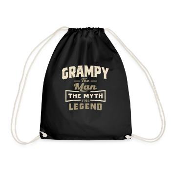 Grampy The Man The Myth The Legend - Grandparents - Drawstring Bag - black - Front