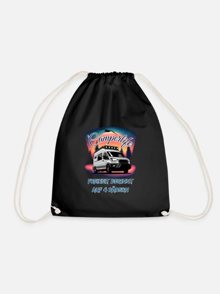 La liberté du camping-car commence sur 4 roues - Sac de sport léger - noir