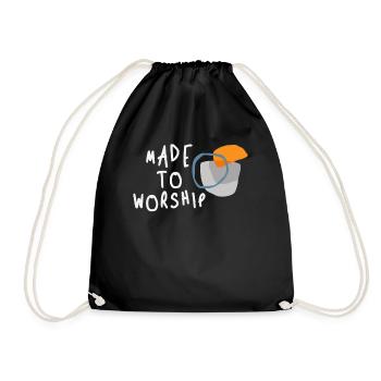 Made to Worship - Inspiring Christian - Drawstring Bag - black - Front