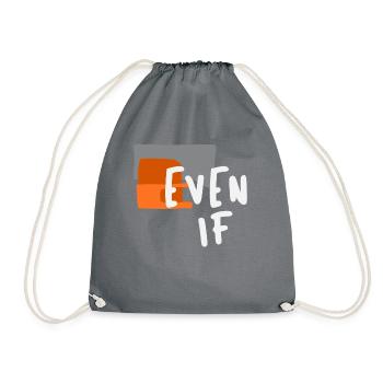 Même si - Citation audacieuse de la foi chrétienne - Sac de sport léger - gris - Devant
