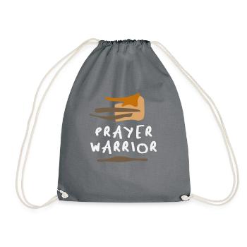 Prayer Warrior - Starker und ermächtigender Christ - Turnbeutel - Grau - Vorne