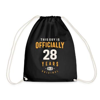 Dieser Mann ist offiziell 28 Jahre alt 28. Geburtstag - Turnbeutel - Schwarz - Vorne
