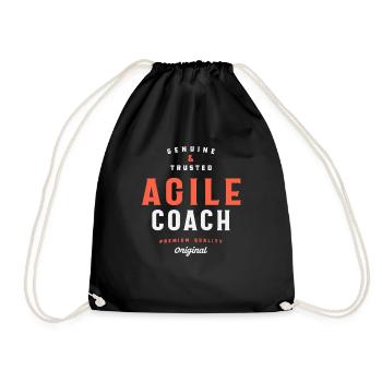 Lustiger Beruf Job Agile Coach - Turnbeutel - Schwarz - Vorne