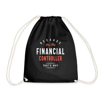 Funny Occupation Job Financial Controller - Drawstring Bag - black - Front
