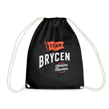 Team Brycen Lebenslanges Mitglied - Turnbeutel - Schwarz - Vorne