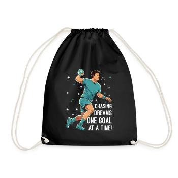 Chasing dreams, one goal at a time! - Drawstring Bag - black - Front
