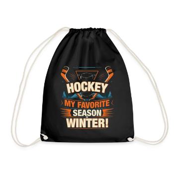 Hockey : Ma saison préférée, c’est l’hiver ! - Sac de sport léger - noir - Devant