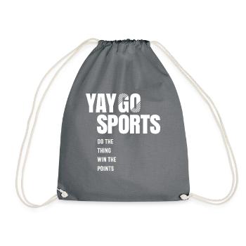 Yay Go Sports - Funny Sports - Drawstring Bag - grey - Front