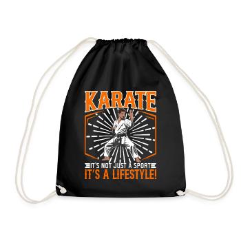 Karate: It’s not just a sport; it’s a lifestyle! - Drawstring Bag - black - Front