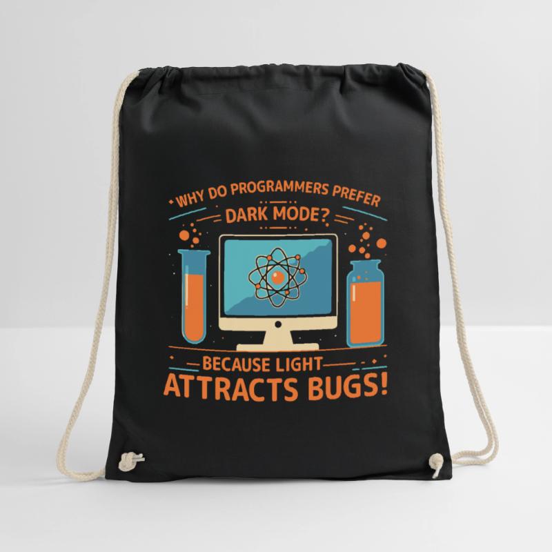 Why do programmers prefer dark mode? Because light Drawstring Bag