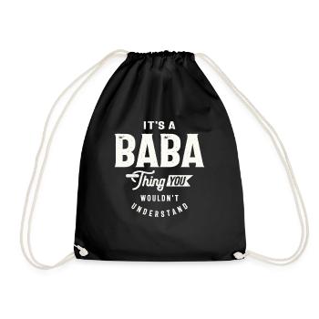 It's a Baba Thing - Großeltern - Turnbeutel - Schwarz - Vorne