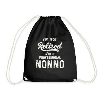 Nonno Retirement Redefined - Grandparents - Drawstring Bag - black - Front