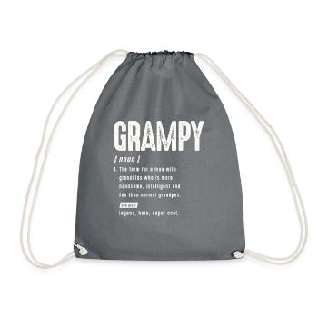 Großeltern - Grampy Definition - Turnbeutel - Grau - Vorne