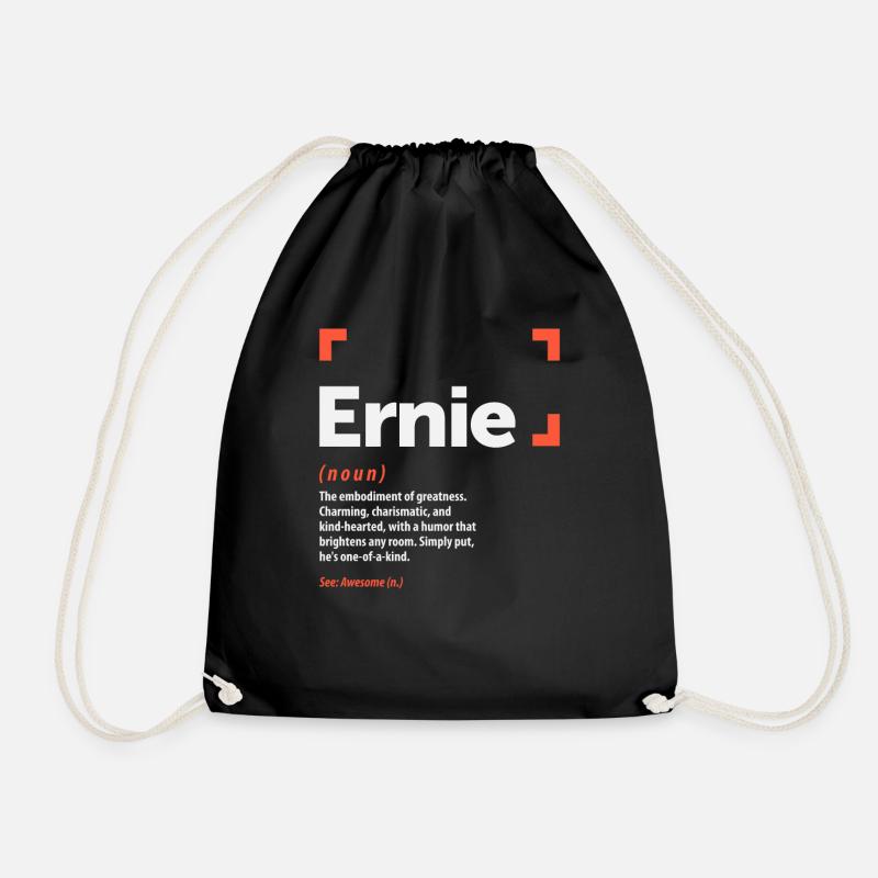 Ernie Definition Personalisierter Name Ernie - Turnbeutel - Schwarz