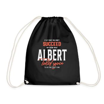 Albert Name Personalisiert Albert - Turnbeutel - Schwarz - Vorne