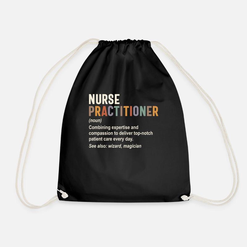 Nurse Practitioner - Expertise trifft auf Mitgefühl - Turnbeutel - Schwarz