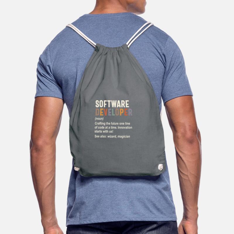 Software Developer - Crafting the Future with Code Drawstring Bag