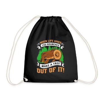 Quand la vie vous donne des branches, faites un arbre de i - Sac de sport léger - noir - Devant