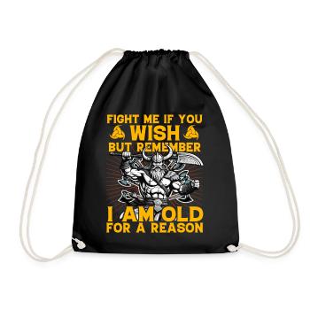Combattez-moi si vous le souhaitez, mais rappelez-vous que je suis vieux pour un - Sac de sport léger - noir - Devant