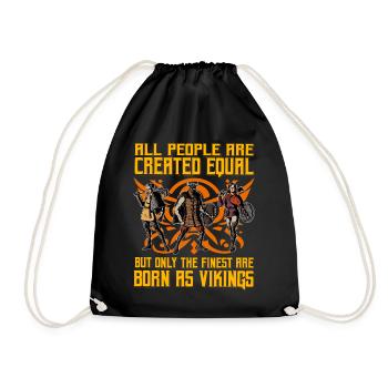 All people are created equal but only the finest - Drawstring Bag - black - Front