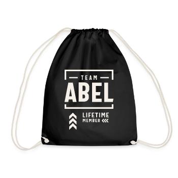 Membre à vie de l’équipe Abel Prénom amusant Abel - Sac de sport léger - noir - Devant