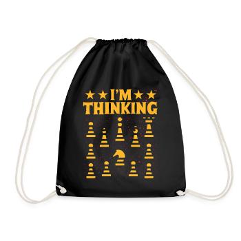 Je me dis, s’il vous plaît, attendez Échecs - Sac de sport léger - noir - Devant