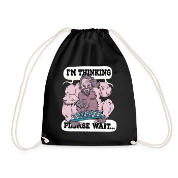 Je me dis, s’il vous plaît, attendez Échecs - Sac de sport léger - noir - Devant