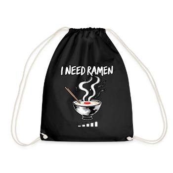 J’ai besoin de Ramen - Sac de sport léger - noir - Devant