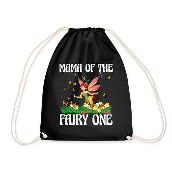 Mama of the fairy One - Drawstring Bag - black - Front