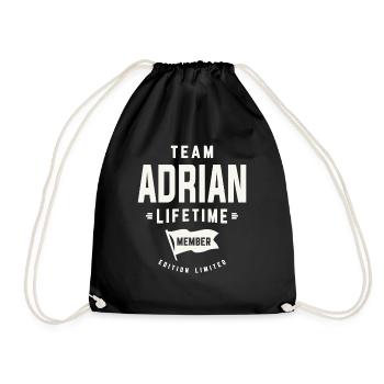 Membre à vie de l’équipe Adrian Funny Name Adrian - Sac de sport léger - noir - Devant