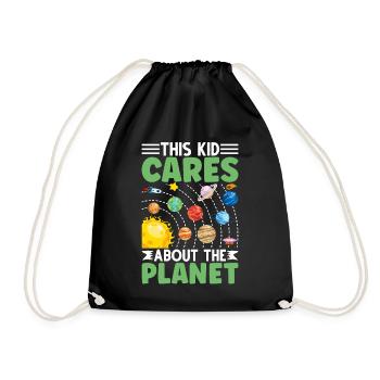 Ce gamin se soucie de la planète - Sac de sport léger - noir - Devant